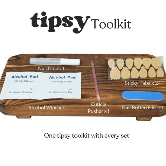 tipsy | Handmade Press On Nails | Long Coffin| 3D Nail | Crochet | Beary Pearly - Picture 15 of 16